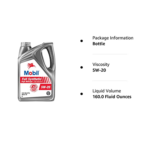 Aceite Mobil Full Synthetic Alto Kilometraje 5w-20 4.73 Litros 