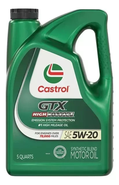 [079191222607] Aceite Castrol Gtx 5W-20 Alto Kilometraje Semi-sintético 4.73 litros