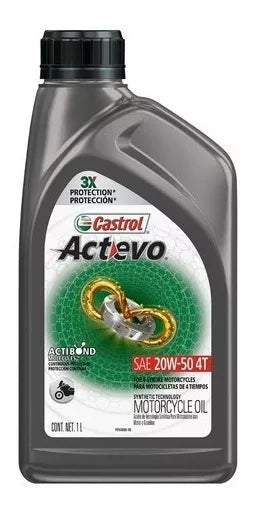 [079191261392] Aceite Castrol Actevo 20W-50 4T Semi-Sintético 946ml