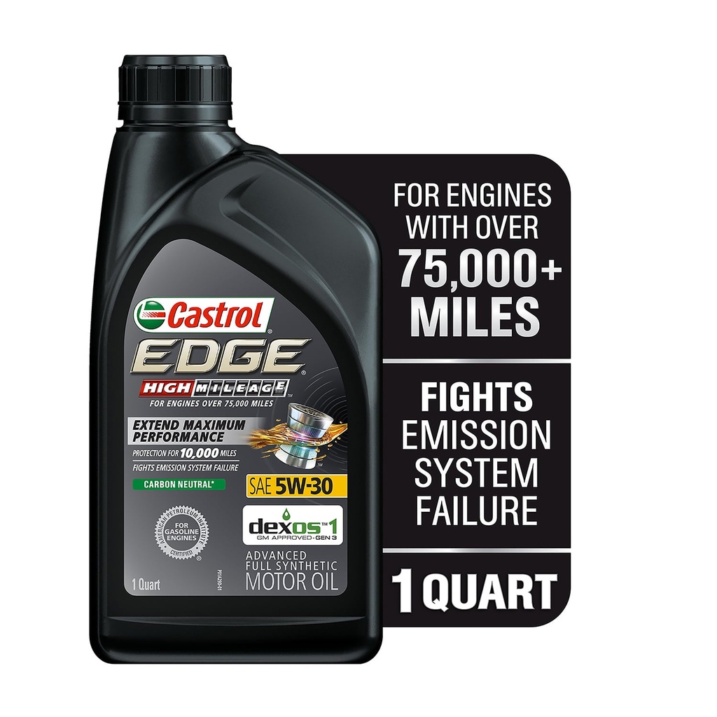 [079191261286] Aceite Castrol Edge 5W-30 Alto Kilometraje Sintetico 946ml