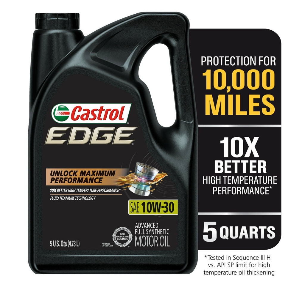 [079191230817] Aceite Castrol Edge 10w-30 Sintético 4.73 Litros