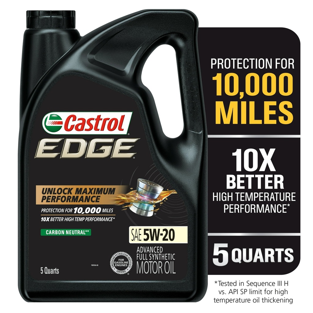 [079191230831] Aceite Castrol Edge 5W-20 Sintético 4.73 Litros