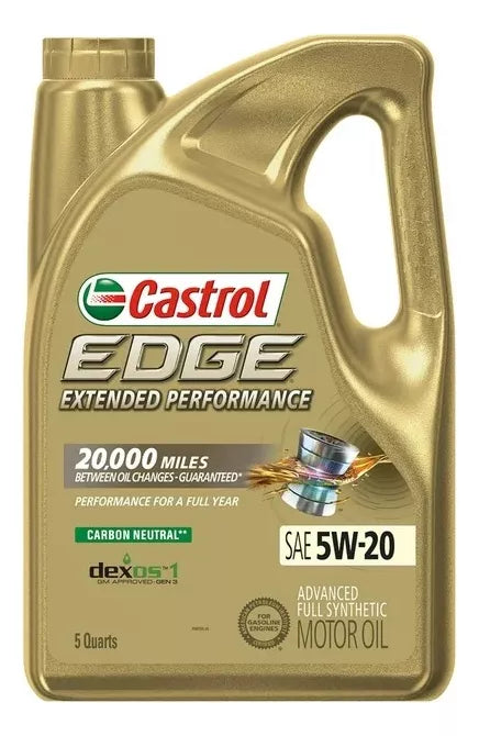 [079191230862] Aceite Castrol Edge 5W-20 Extended Performance 4.73 Litros