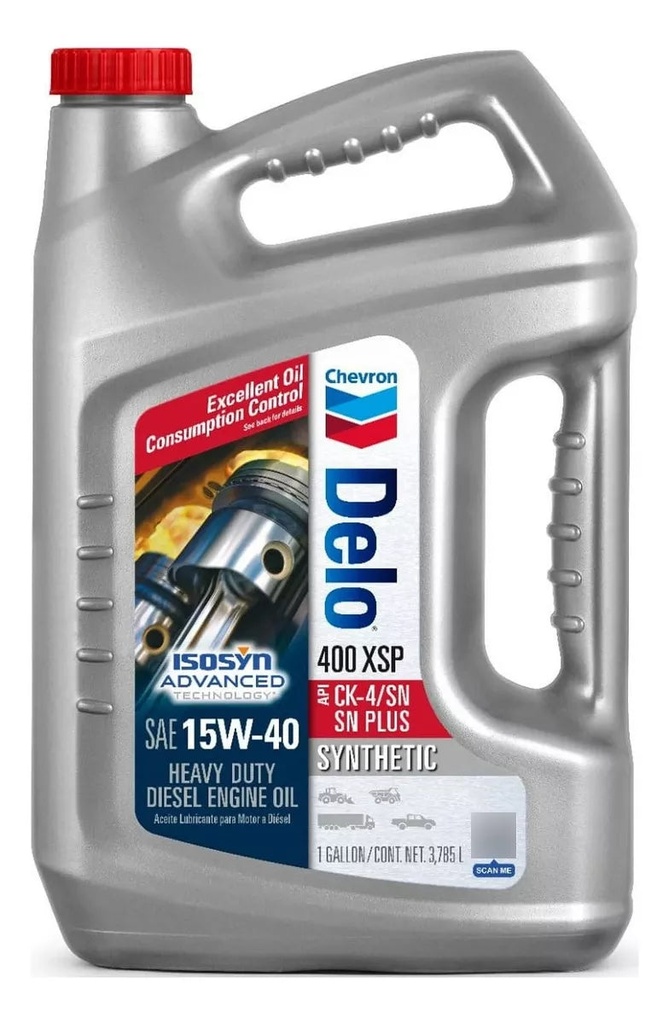 [023968370930] Aceite Chevron Delo 400 Xsp Sintetico 15w-40 3.78 Litros