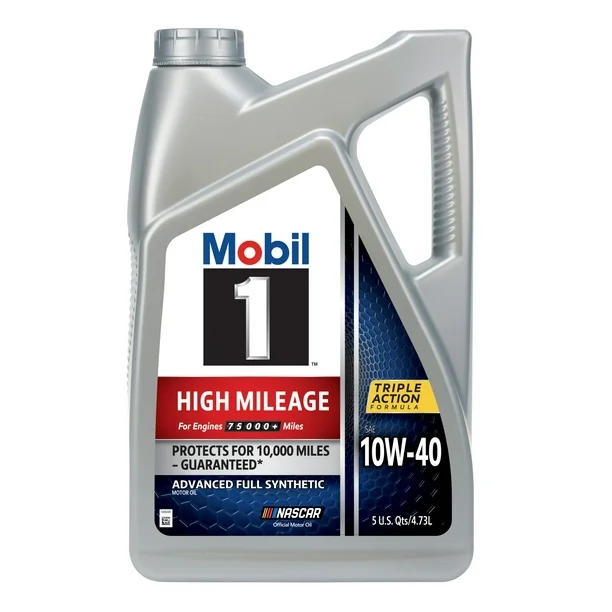 [071924149960] Aceite Mobil 1 10W-40 Alto Kilometraje Sintético 4.73 Litros