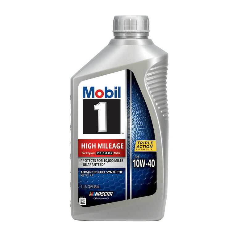 Aceite Mobil 1 10W-40 Alto Kilometraje Sintético 946ml