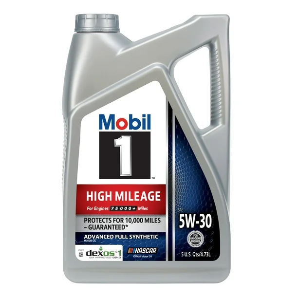 [071924145009] Aceite Mobil 1 5W-30 Alto Kilometraje Sintético 4.73 Litros