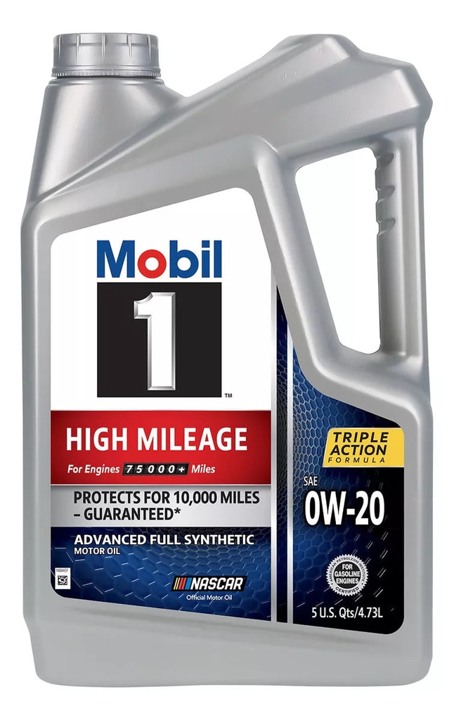 [071924150157] Aceite Mobil 1 0w-20 Alto Kilometraje Sintético 4.73 Litros
