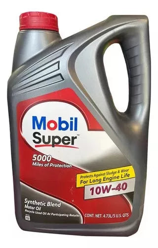 [071924980099] Aceite Mobil Super 5000 10W-40 4.73 Litros