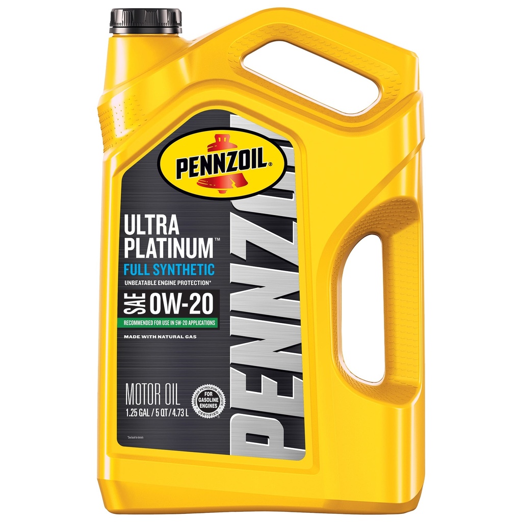 [071611365550] Aceite Pennzoil Ultra Platinum Sintetico 0W-20 4.73 litros - 4.73 L