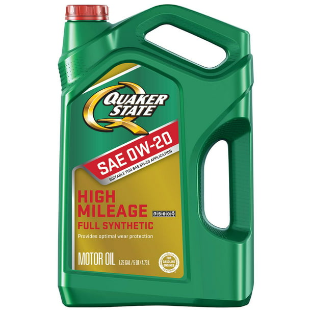 Aceite Quaker State 0W-20  Alto Kilometraje 100% Sintético - 4.73 L