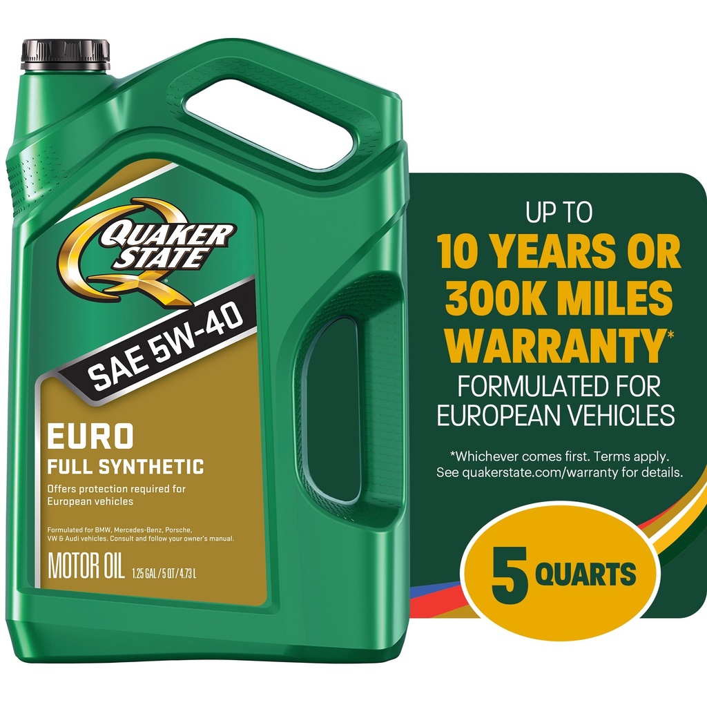 [073102005723] Aceite Quaker State Euro Full Synthetic 5W-40 4.73 litros - 4.73 L