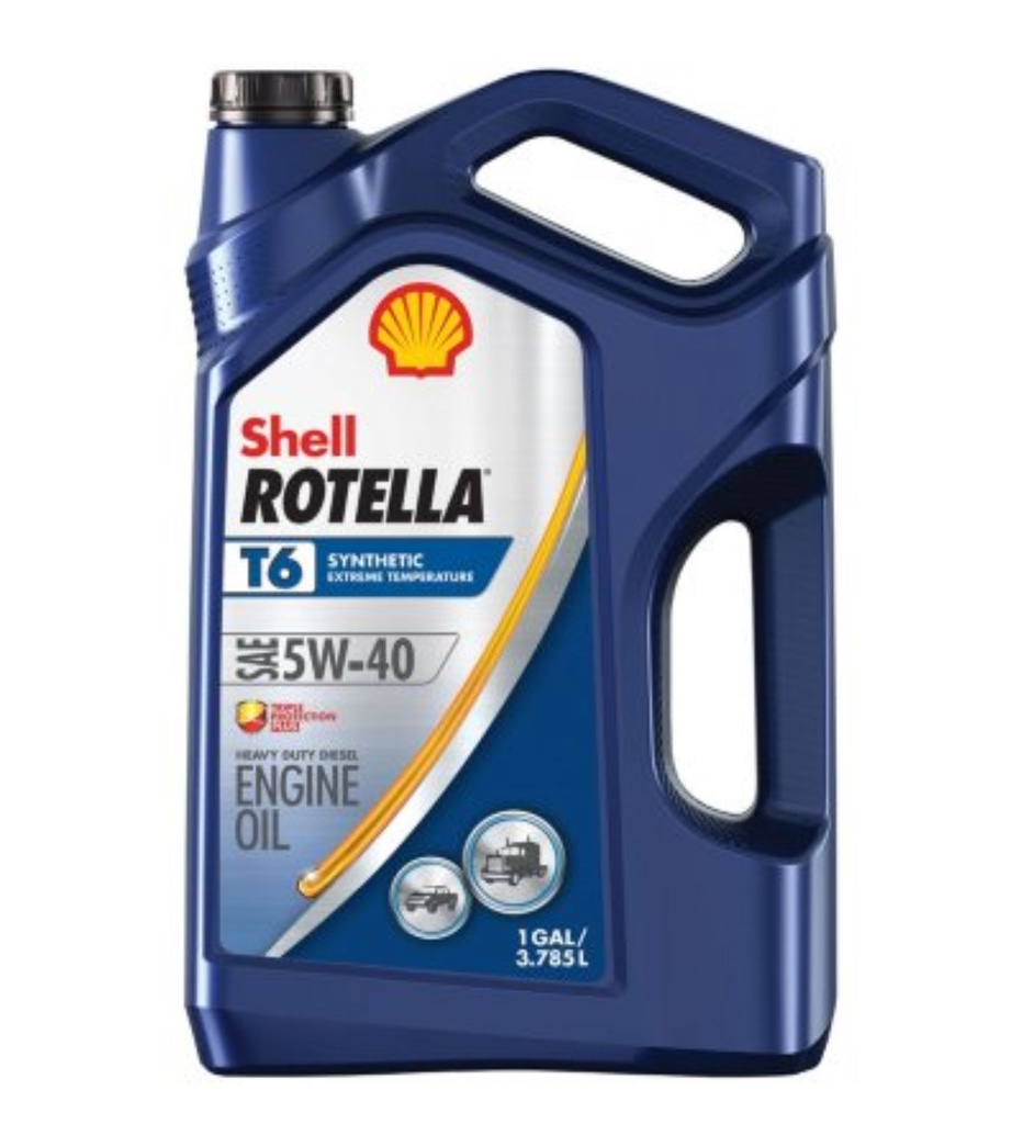 [021400404434] Aceite Shell Rotella 5w-40 T6 100% Sintetico - 3.78L
