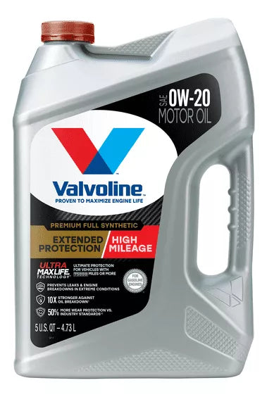 [074130058149] Aceite Valvoline 0W-20 Extended Protection Alto Km 4.73 Litros