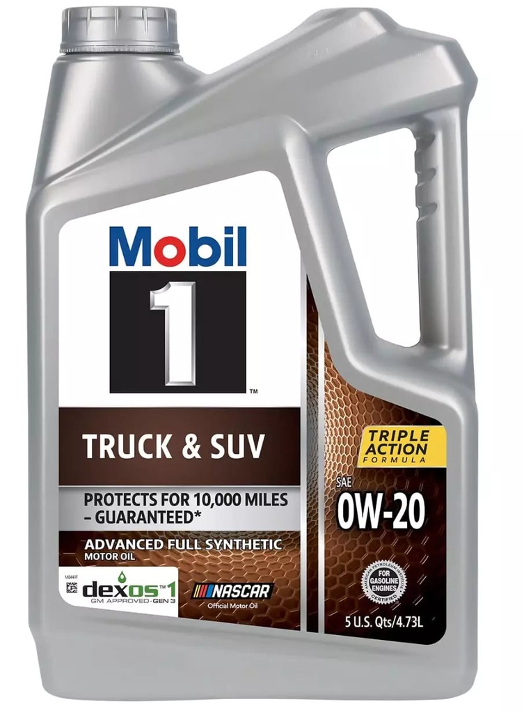 Aceite Mobil 1 0W-20 Truck y Suv  4.73 Litros