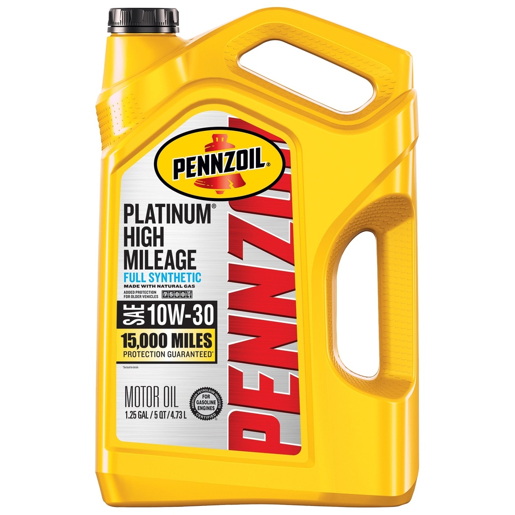[071611366434] Aceite Pennzoil Platinum Alto Kilometraje 10W-30 4.73 Litros