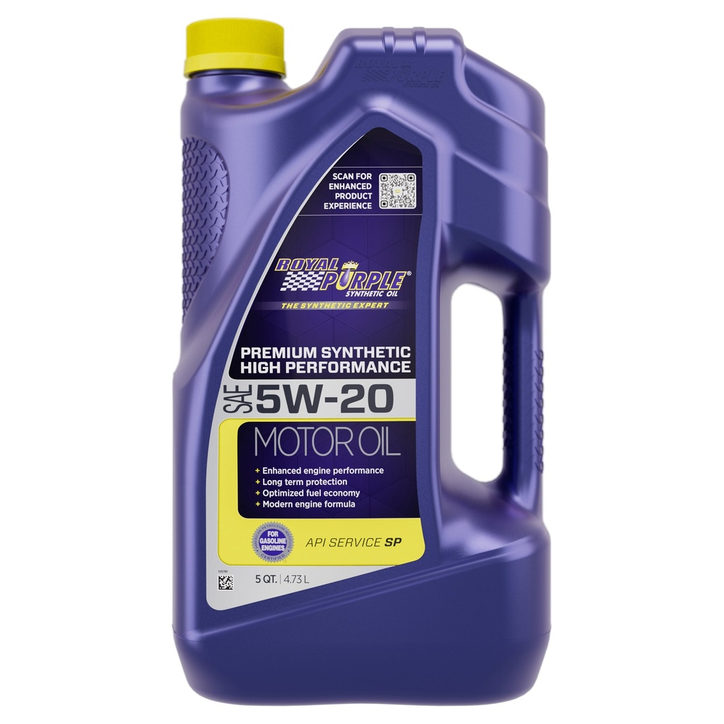Aceite Royal Purple Alto Rendimiento sintético 5W-20 4.73 litros