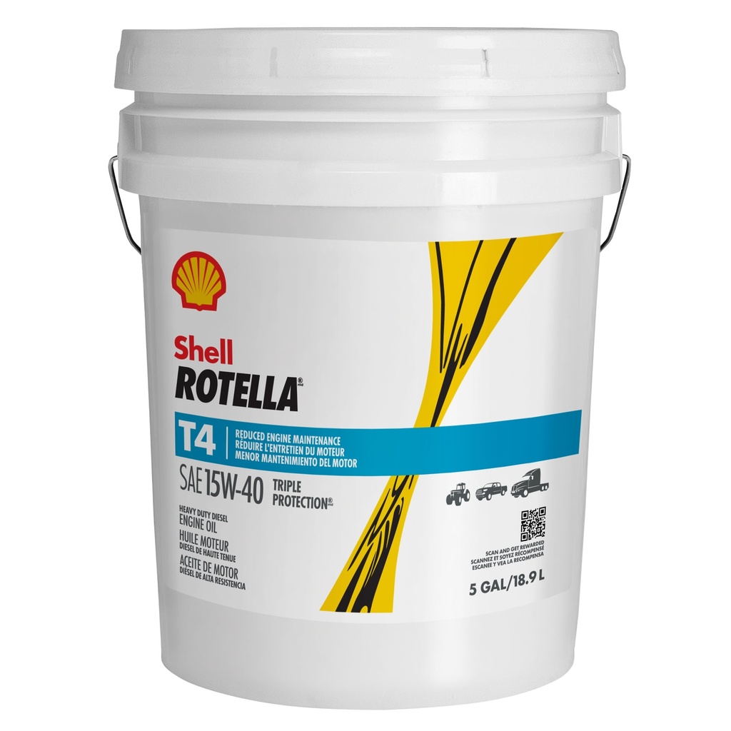Aceite Shell Rotella T4 Triple Protección 15W-40 18.9 Litros