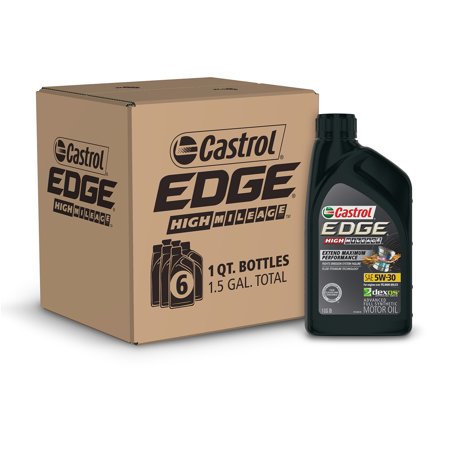 [079191216217] Aceite Castrol Edge 5W-30 Alto Kilometraje Sintético 946ml Paquete de 6