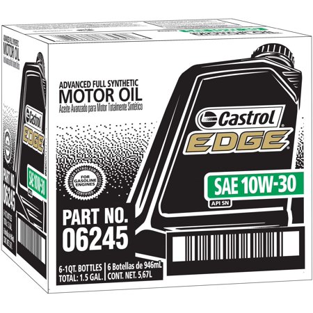 [079191217047] Aceite Castrol Edge 10W-30 Sintetico 946ml Paquete de 6